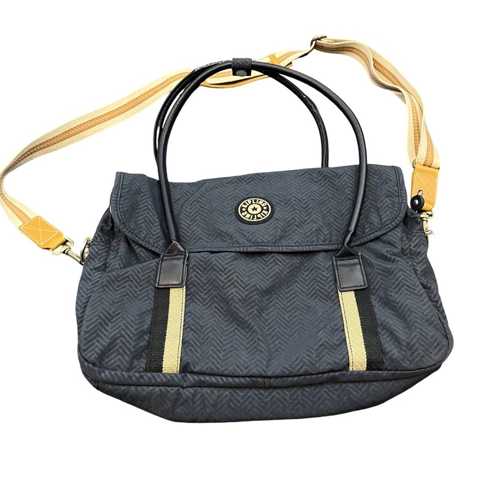 Kipling Superworker laptop tote bag travel Lightweight Commuter navy blue‎ beige